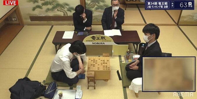 藤井聡太王位・棋聖、19連勝＆史上初・5期連続優勝かけ夜戦に突入 形勢は徐々に有利に／将棋・竜王戦 1枚目