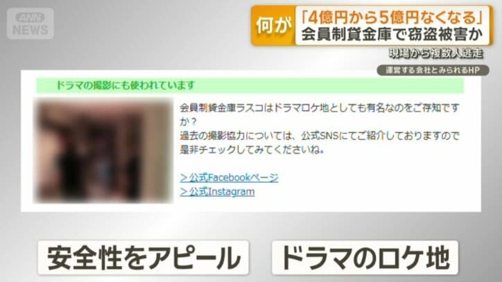 ドラマのロケ地としても使われていた貸金庫