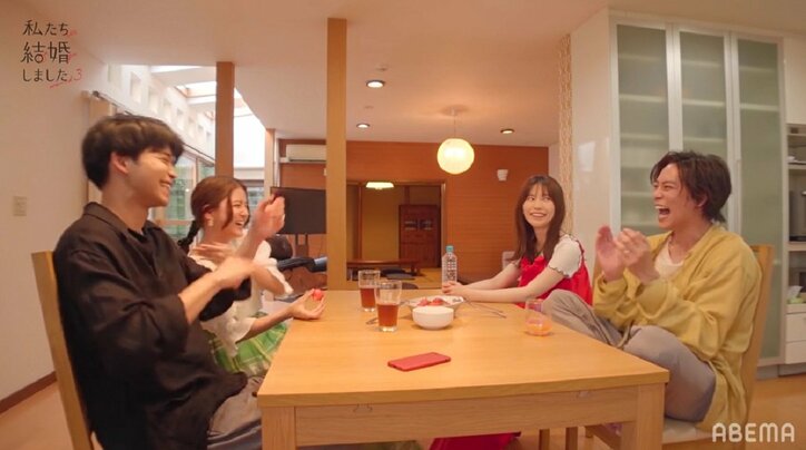 島崎遥香＆佐野岳、川島海荷＆中田圭祐、夫婦で自宅パーティ「キスしたの！？」現状報告『私たち結婚しました3』第6話