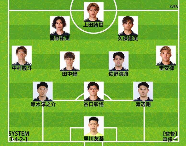 【速報】日本代表、ガーナ戦のスタメン発表！ 久保建英ら“ブラジル撃破組”が中心 GKに早川友基を抜擢 遠藤航と板倉滉はベンチスタート