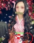 「反則級に可愛い」「めちゃ似てる」人気YouTuber・サキ吉の「鬼滅の刃」禰豆子コスに反響