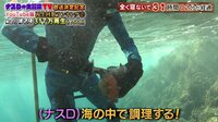 【動画】ナスDのワイルドすぎる水中ランチ
