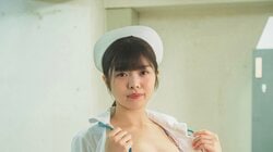 “現役看護師”小日向ゆり、白衣姿で働く“合間”を覗くグラビア ヤンマガWeb「働くお姉さん」登場