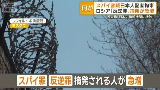 ロシアでスパイ罪や反逆罪の摘発急増