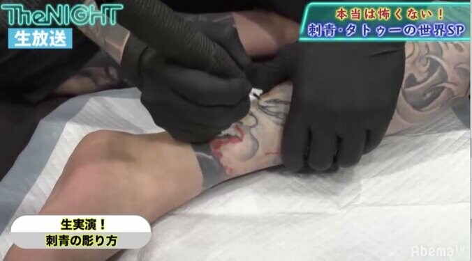 テレビ業界では異例！？生放送中にタトゥー施術を実演！ 2枚目