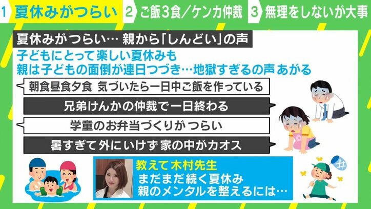 夏休み「しんどい」「地獄すぎる」 保護者の悩みのタネに待った！ 精神科医が訴える“乗りきり方”