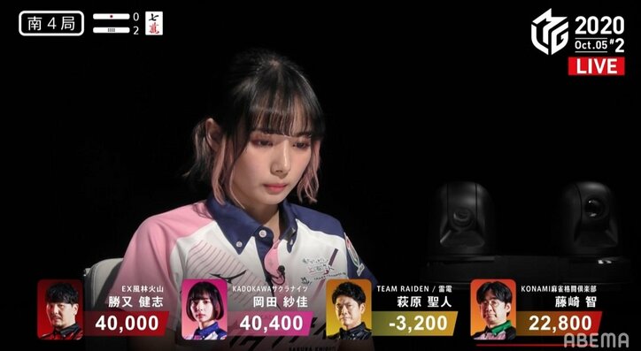 2年目は開幕日から自信たっぷり!モデル雀士・岡田紗佳、自らデザインのユニフォームで初勝利/麻雀・Mリーグ