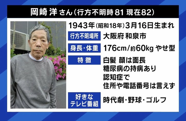 行方不明になった岡崎洋さん