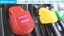 ガソリン価格 4週ぶりに値下がり 1Lあたり169.4円