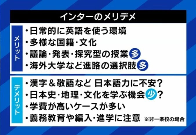 インターナショナルスクールのメリデメ