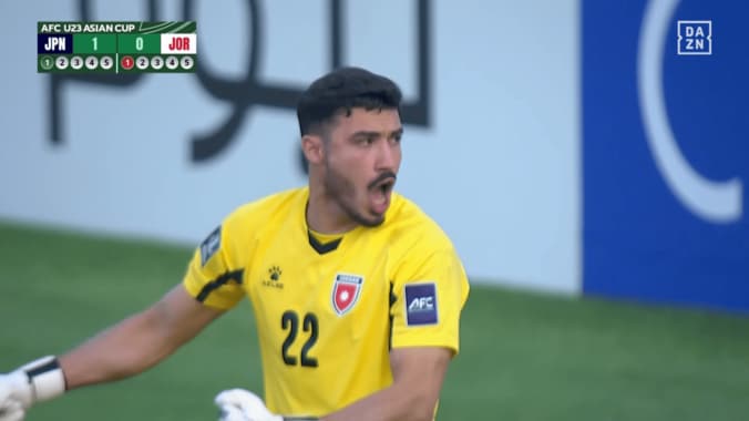 「史上最高に奇妙なPKだ」日本代表FWの“ミラクル逆回転弾”にアルゼンチン大手紙も驚愕！“ぬか喜び”のヨルダンGKは「顔に失望が…」【U23アジアカップ】 4枚目