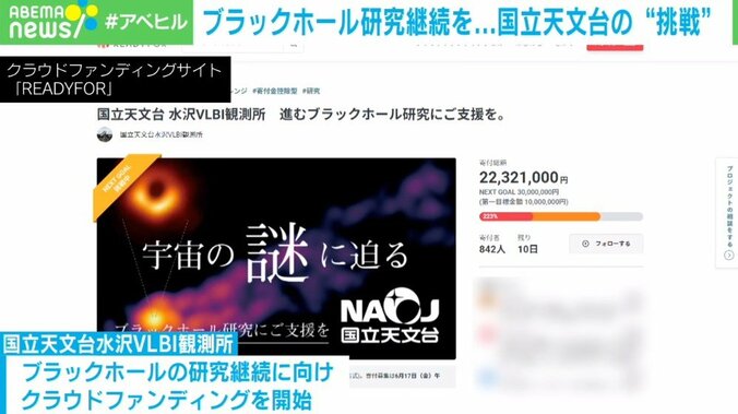 ブラックホールの研究継続へ…予算削減に苦しむ国立天文台がクラファン挑戦 3枚目