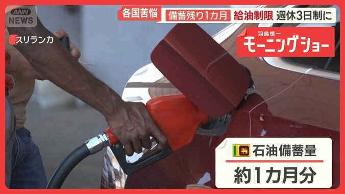 各国が苦悩　燃料備蓄の残り1カ月分…スリランカは週休3日制に　タイでは火葬も困難 1枚目