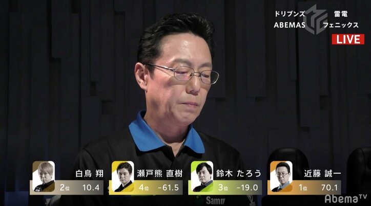 「フェニックスは何度でも蘇ります」近藤誠一、極限の集中力で個人3連勝/麻雀・大和証券Mリーグ