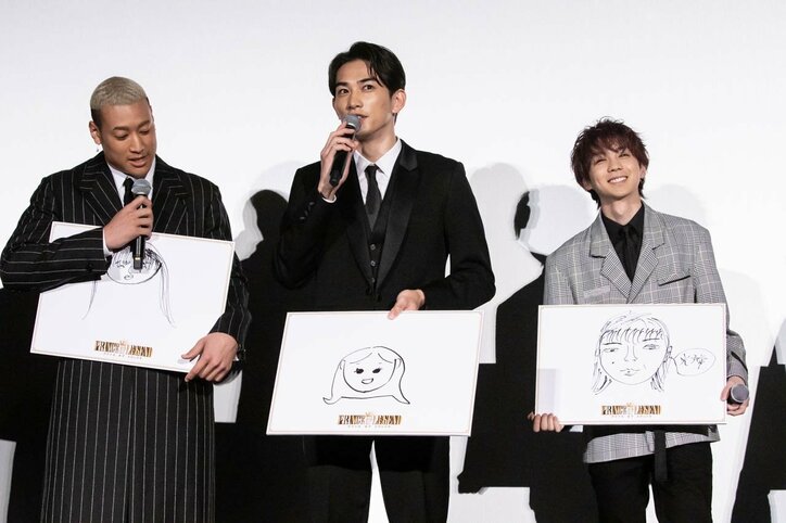 片寄涼太、鈴木伸之、町田啓太、佐野玲於ら“王子たち”が白石聖の似顔絵で対決!『PRINCE OF LEGEND』初日舞台挨拶