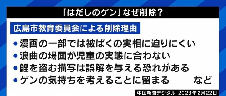 浪曲&池のコイを盗むシーンがNG?「そこにこそ教材の意味がある」 平和教材から『はだしのゲン』削除、時代で表現更新の必要はある?