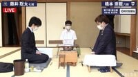 藤井聡太七段、橋本崇載八段と初手合