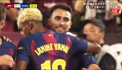 「めっちゃハンドだけどw」来日バルサ、“疑惑のゴール”でヴィッセル神戸から先制点？「まあ親善試合だし笑」「左手に当たったな」