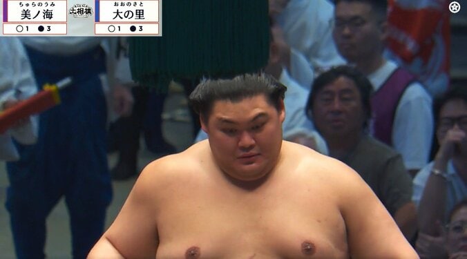 「表情出すぎじゃ？」横綱・大の里、“ホッと”安堵の2勝目 実況指摘も「人間味があって良いね」好意的なファンの反応も 4枚目