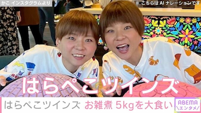 【写真・画像】重度のうつ病告白 大食い双子姉妹YouTuber、2人で餅を74個使ったお雑煮を大食いする姿に心配の声「そりゃ エグいって…」「無理しないでください」　1枚目