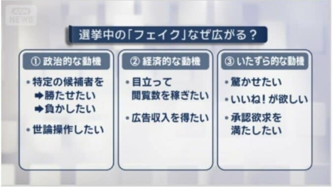 選挙中のフェイク