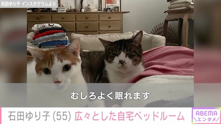 【写真・画像】石田ゆり子（55）、広々とした自宅ベッドルームでの朝の光景を公開「よく眠れます」　2枚目