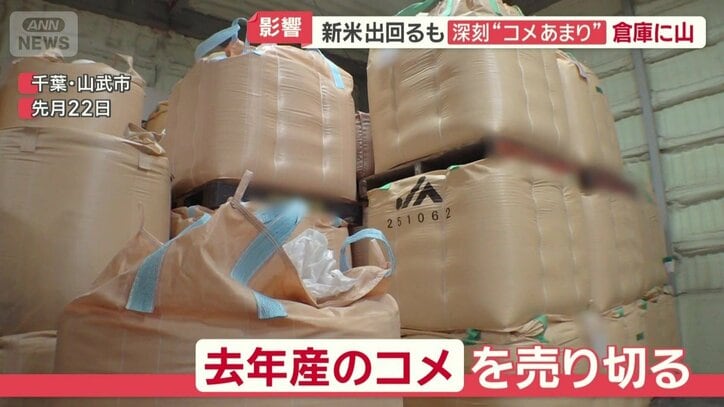 去年産のコメを売り切る