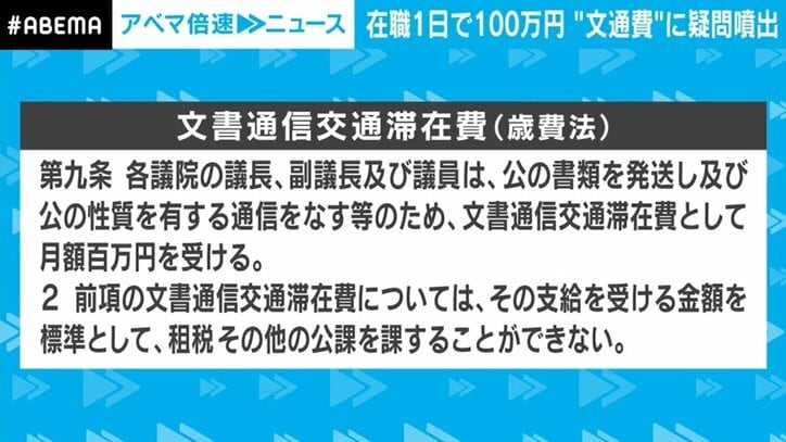 国会議員1人に対する費用は2億円とも…？ 文通費問題を契機に全体の“見える化”を