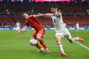 白熱の一戦はドロー決着…プリシッチお膳立てからアメリカ先制もベイルの終盤PKでウェールズが追い付く