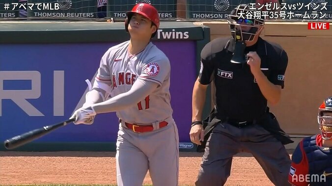 大谷翔平、完全復活を印象づける35号に月曜早朝からファンは熱狂「起きててよかった！」「頑張って仕事いける！」 1枚目