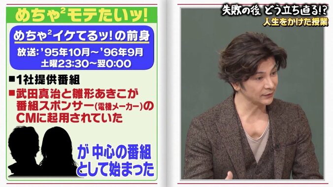 「めちゃイケ」は武田真治の番組だった…ナインティナインを「残しましょう」と意見も 2枚目