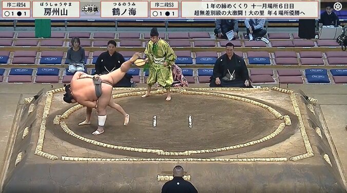 豪快な下手投げ