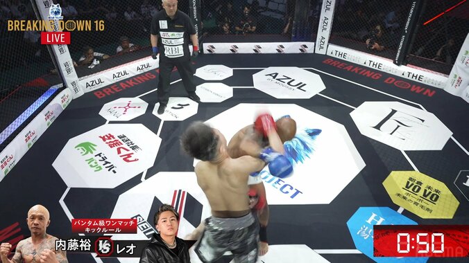 右フックで先制した内藤だが