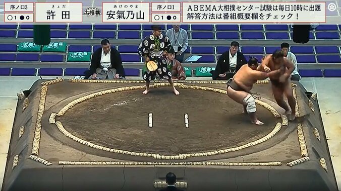 圧巻の強さと優しさを見せた許田（写真左）