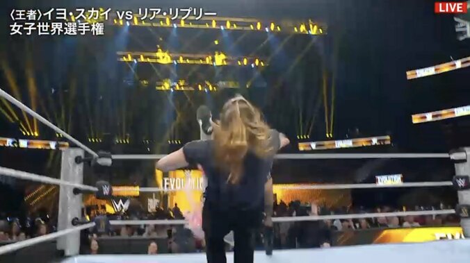 吹っ飛ばされるレフェリー