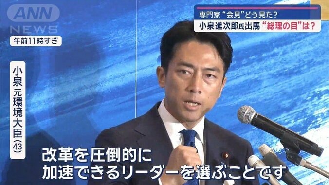 小泉進次郎氏が出馬会見 “総理の可能性”専門家の見方は？ 2枚目