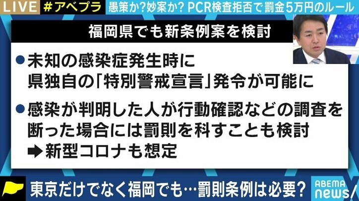 PCR検査拒否で5万円以下の罰金案に賛否も都民ファースト伊藤都議「“罰則付き”をタブーにしてはならない」