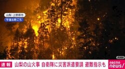 山梨の山火事 自衛隊に災害派遣要請 避難指示も