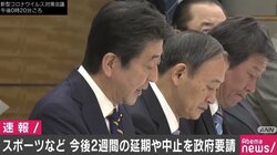 スポーツや文化イベントなど今後2週間の延期・中止を政府要請