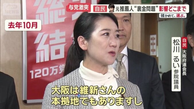 自民党　大阪府連会長　松川るい参院議員