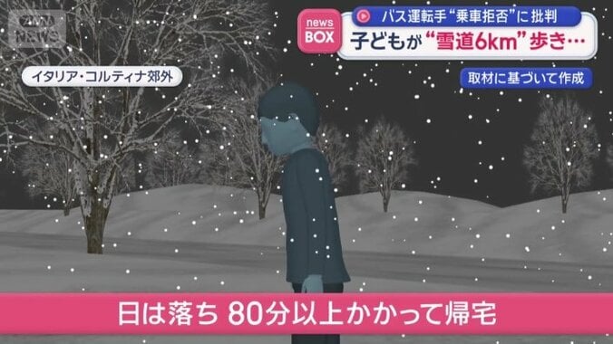 自宅まで6キロの道のりを徒歩で…