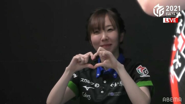 巨漢・松ヶ瀬隆弥も無茶ぶりにオロオロ 会心トップもハートポーズに「ダメだって！」／麻雀・Mリーグ