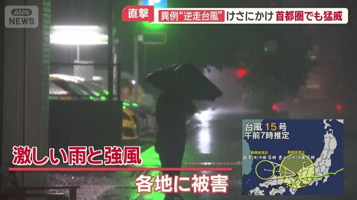 激しい雨と強風は各地に被害