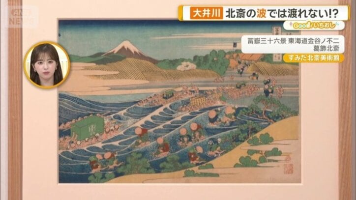 北斎の「冨嶽三十六景 東海道金谷ノ不二」