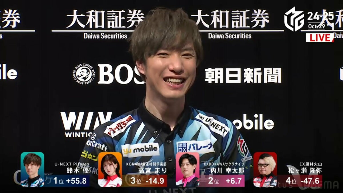 戦闘力がどんどん上がっている！昨期MVP鈴木優、個人2連勝 狙いは外さ
