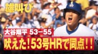 【映像】前人未到の記録を「53-55」に伸ばす第53号弾丸ホームラン