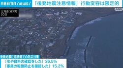 「後発地震注意情報」 行動変容は限定的