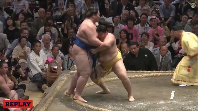 遠藤が“真っ向勝負”で全勝・逸ノ城を圧倒！　立田川親方「今場所一番の取組だった」 1枚目