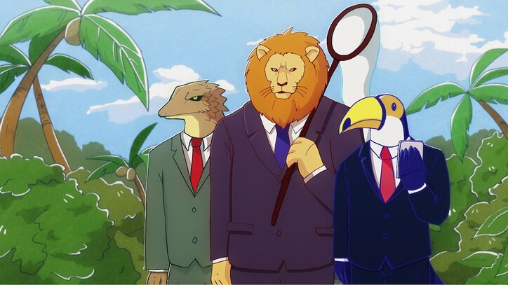 アニメ「アフリカのサラリーマン」第2話、社長から探すよう命じられた“幻の動物”とは？　先行カット解禁