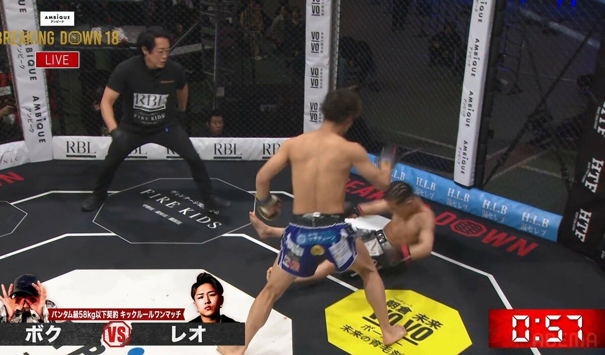 BDの“悪童”レオ、まさかの敗戦…左フックで壮絶ダウン！ 勝利者に対し